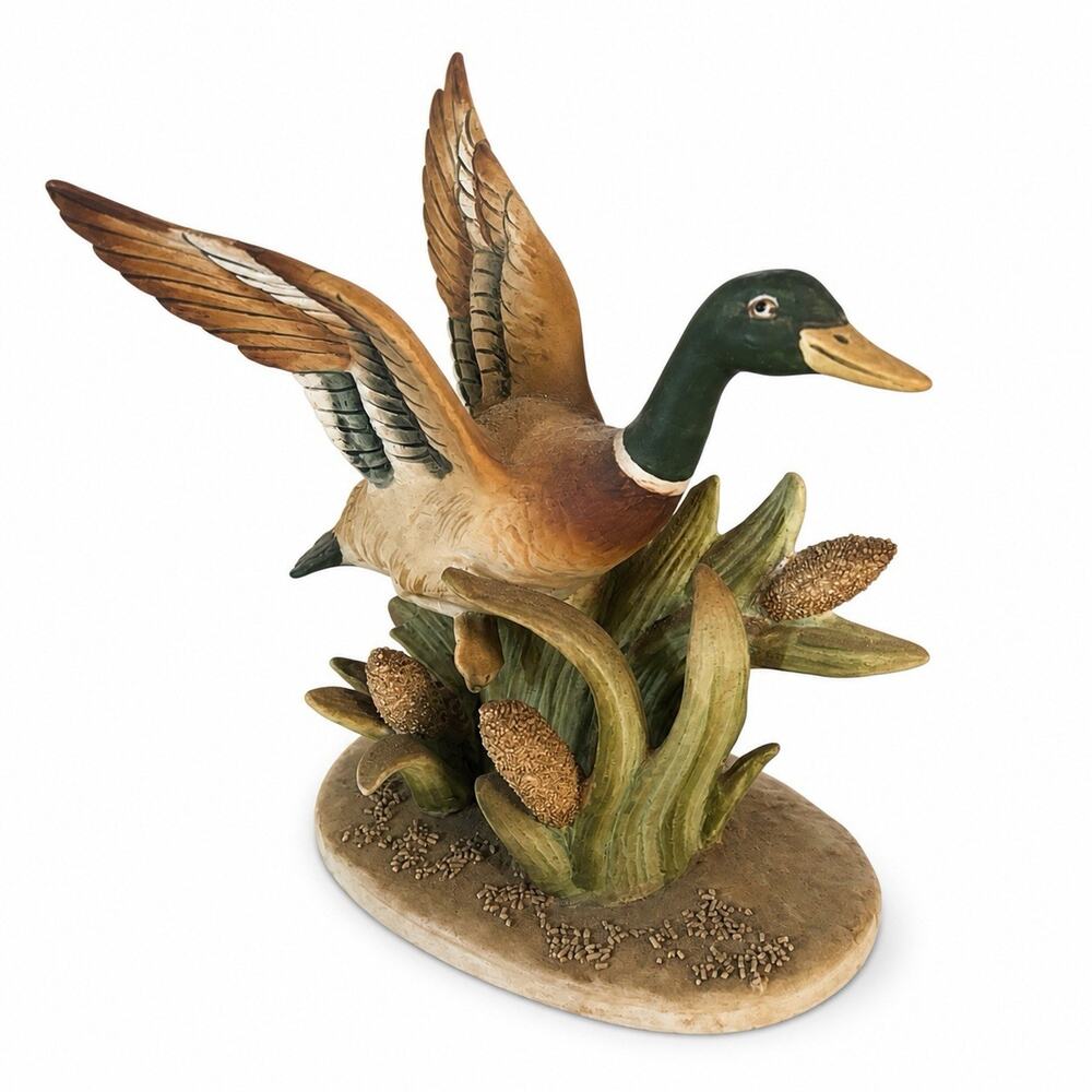 Lefton China Mallard Duck Figurine Statue Hand Painted Vintage Japan Measures 5”